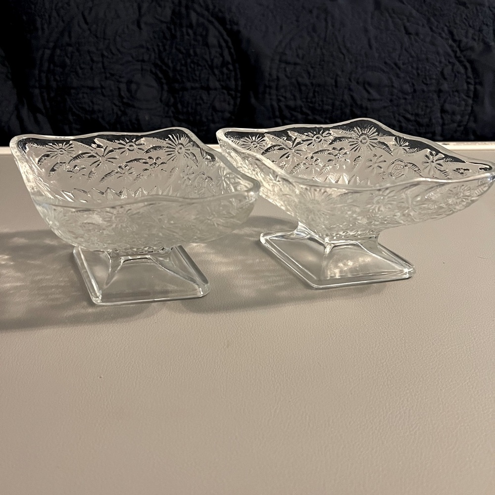 Vintage candy glass dishes